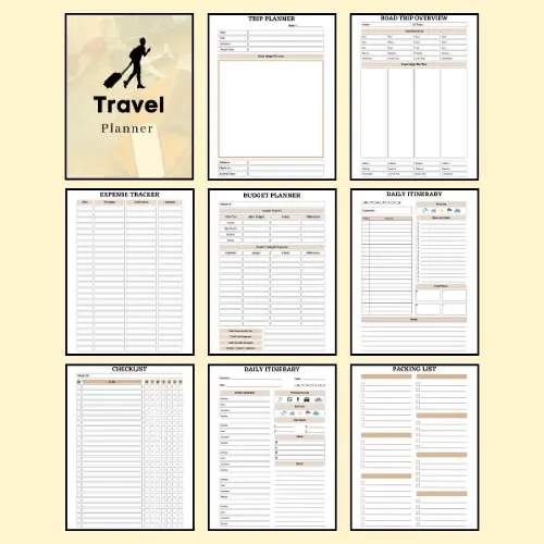 canva travel planner template